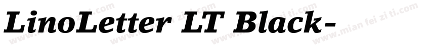 LinoLetter LT Black字体转换